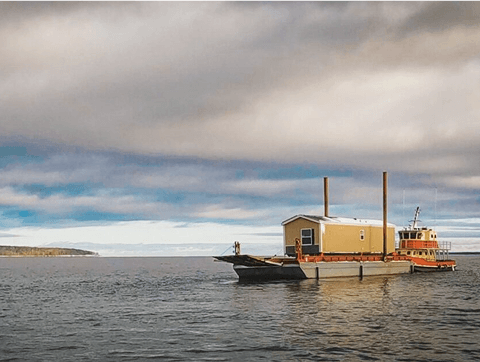 Moving a modular home by boat